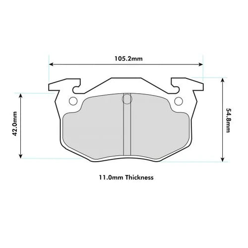 PBS Performance ProRace Rear Brake Pads | Renault Clio 172 & 182 | Mk2 RS