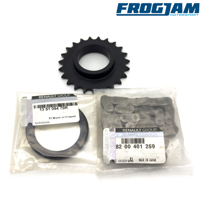 Genuine Renault F4R 2.0 Oil Pump Drive Chain & Sprocket Set | 7701478100