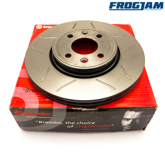Brembo Front Brake Discs MAX Grooved HC & UV Coated | Renault Clio Mk2 RS