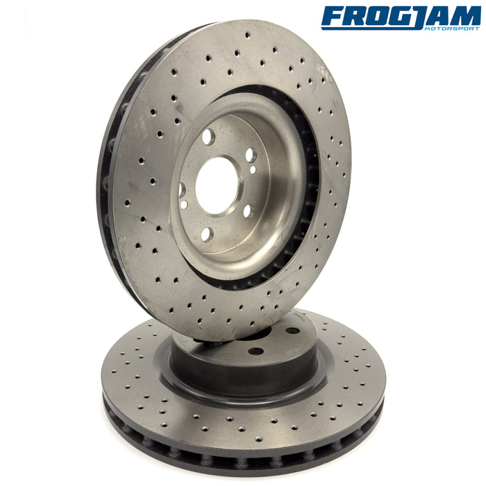 Brembo XTRA Front Brake Discs Drilled, HC & UV Coated | Renault Clio Mk3 RS | Megane Mk2 RS