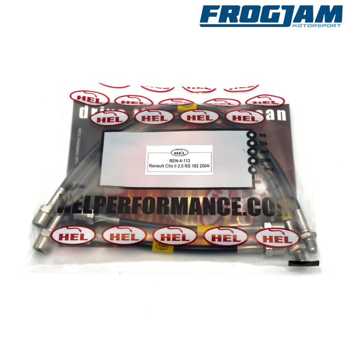 Hel Performance Braided Brake Line Set | Renault Clio 172 & 182 | Mk2 RS