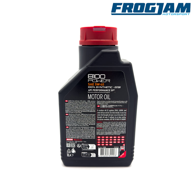 Motul 8100 Power 5W-40 | Fully Synthetic Engine Oil