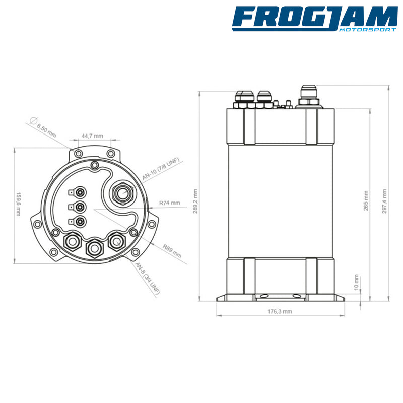 Nuke Performance | Fuel Surge Tank 3 Litre Swirl Pot for Deatschwerks DW400