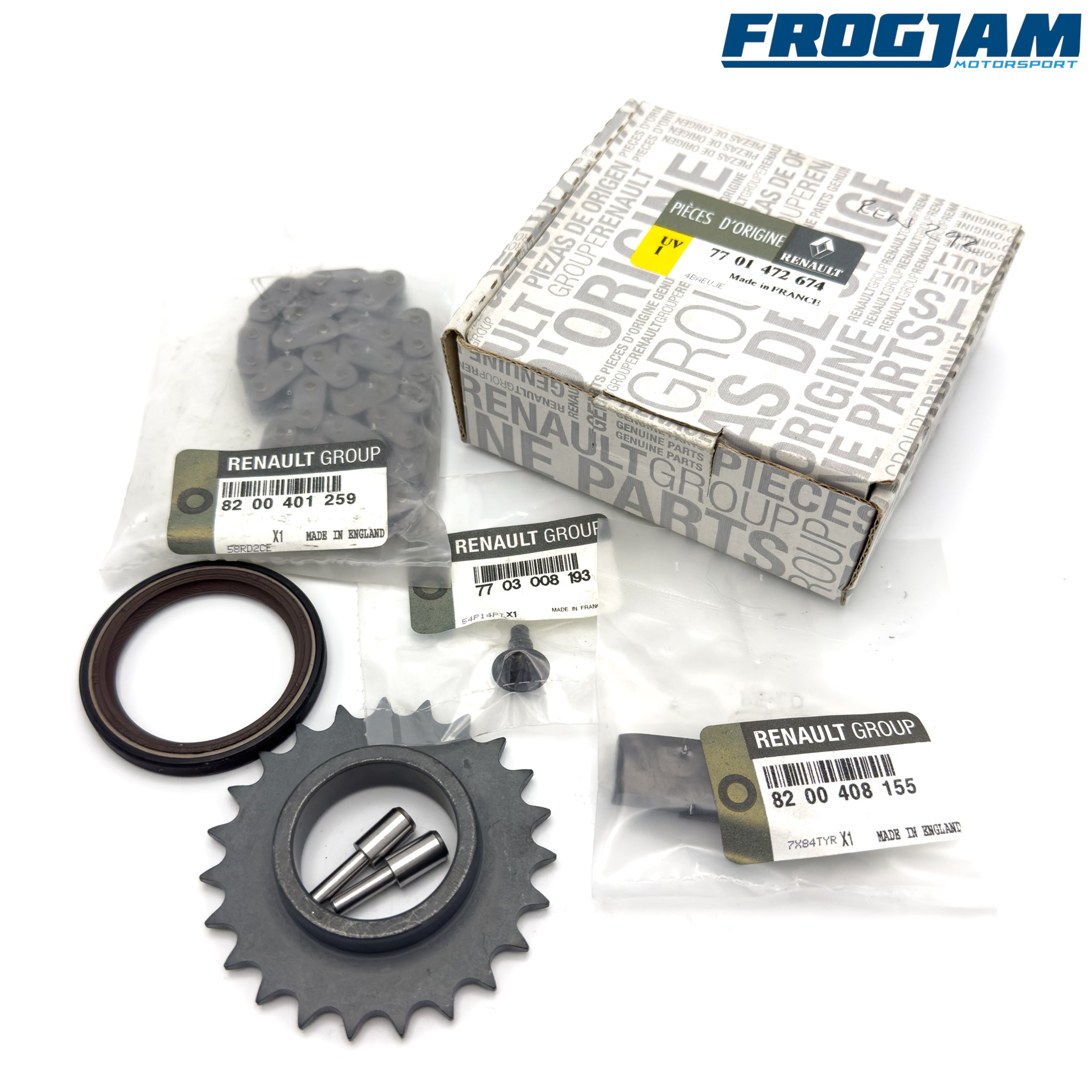 Oil Pump Chain Drive, Guide & Sprocket Kit Renault F4R 7701472674 — FrogJam Motorsport