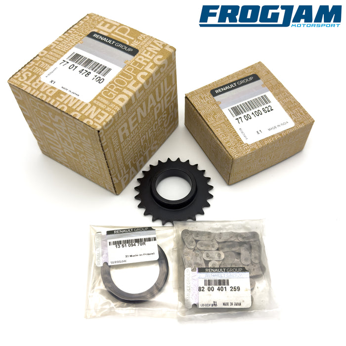 Genuine Renault F4R 2.0 Oil Pump Drive Chain & Sprocket Set | 7701478100