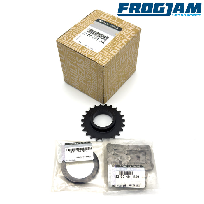 Genuine Renault F4R 2.0 Oil Pump Drive Chain & Sprocket Set | 7701478100
