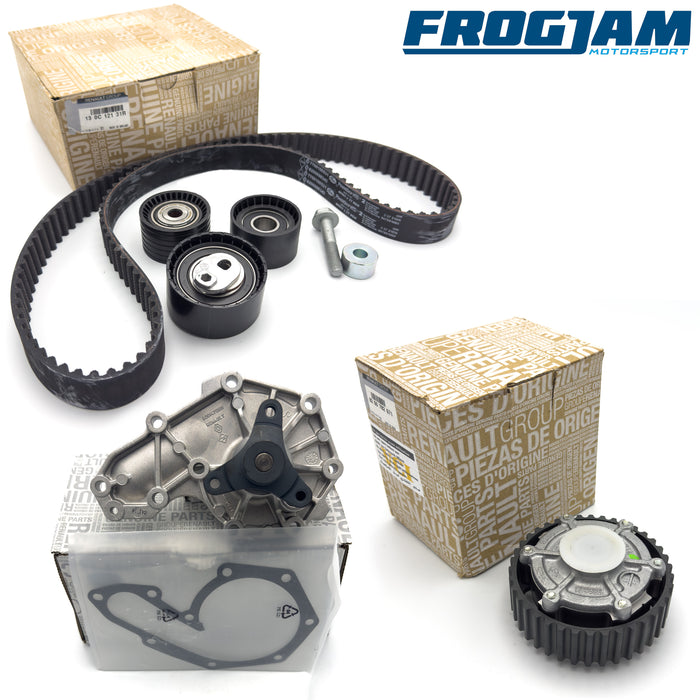 Renault Clio 172 & 182 Timing Cam Belt Kit with Dephaser Pulley and Water Pump | Renault F4R | 8200782671 & 130C12131R & 210107370R