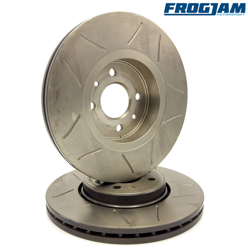 Brembo Front Brake Discs MAX Grooved HC & UV Coated | Renault Clio Mk2 RS