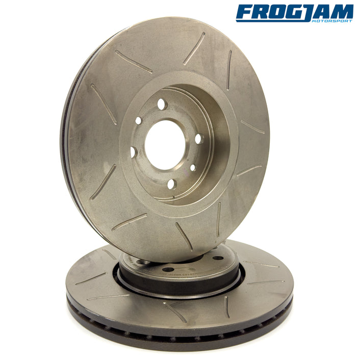 Brembo Front Brake Discs MAX Grooved HC & UV Coated | Renault Clio Mk2 RS