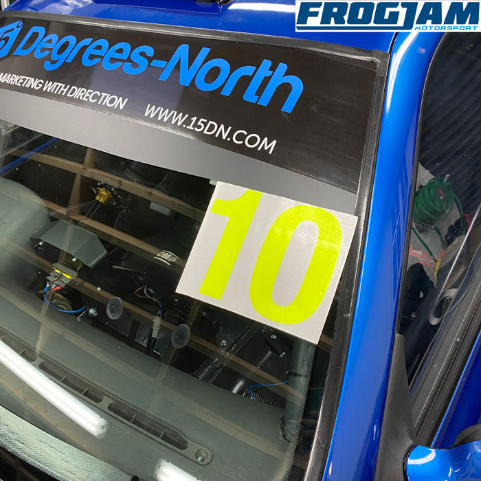 Motorsport/Race Driver Name and Car Number Sticker Set